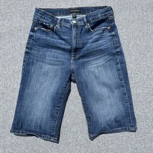 Banana Republic Womens Denim Bermuda Shorts Blue Stretch Size 28/6